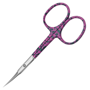 Ciseaux à cuticules russes à pointe aiguille, revêtement poudré rose et noir, taille et design personnalisés OEM par Advantage Impex - Product Image 4