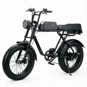 Bicicleta Eléctrica Deportiva Retro con Batería de Litio de 48V 10.5AH, Neumático Ancho de 20x4 Pulgadas, Motor sin Escobillas de 250W, 7 Velocidades, Doble Suspensión y Frenos de Disco - Product Image 1