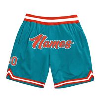 Shorts de basketball décontractés personnalisés et authentiques, imprimés par transfert thermique, respirants, en Spandex/Polyester, unisexe, taille élastique, broderie