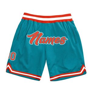 Custom Authentic Casual Basketball Shorts Heat-<b>Transfer</b> Printed Breathable Spandex/Polyester Unisex Elastic Waist Embroidery - Product Image 5