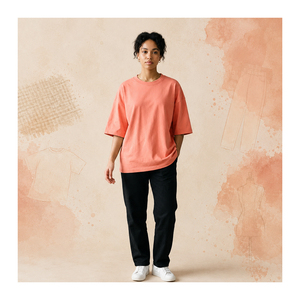 Premium Women's Casual <b>Bow</b> Collar 100% Cotton Plain Oversized T-Shirts Export Quality Custom OEM Private Label Bulk Wholesale - Product Image 3