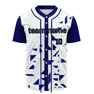 Maillots de baseball personnalisés vierges en gros, sublimation, logo brodé, numéros et designs pour homme - Product Image 3