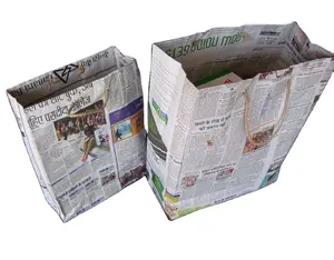 reusable newspaper shopping bag