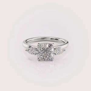 Anillo de Compromiso de Moissanita Moderno para Mujer, Suministro Directo de Fábrica, con Aspecto Elegante para Uso Diario, Disponible al Mejor Precio - Product Image 2