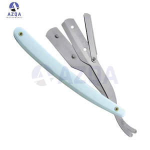Wholesale Premium Red Handle Stainless Steel Sharp Blade Shaving Razor Wooden Style Grip Smooth Professional Grooming Tool for - Product Image 5