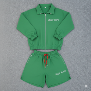 Ensemble de survêtement Rexfit Sports avec logo personnalisé, veste coupe-vent en nylon réfléchissante et pantalon de survêtement, vente en gros - Product Image 5