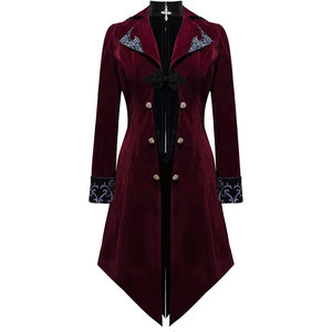 Men Steampunk Vintage <b>Jacket</b> <b>Gothic</b> Victorian Frock Coat Uniform Top Wholesale 2026 - Product Image 1