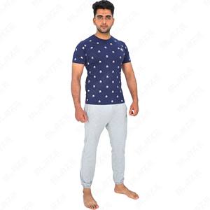 Ensemble de vêtements de sport de fitness pour hommes à impression personnalisée décontracté couleur unie deux pièces t-shirt short taille XL pour les survêtements d'été en coton - Product Image 4