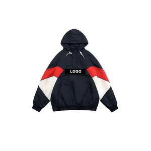 Custom Brand <b>Men</b> Polyester/Cotton Quarter Half Zip Breathable Winter Stand Collar Sportswear Lightweight <b>Pullover</b> <b>Jackets</b> - Product Image 1