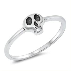 Hot Selling Top Grade 925 Sterling Silver Handmade Silver Skull Head Ring Plain Silver Ring Manufacturer at Wholesale Price - Product Image 1