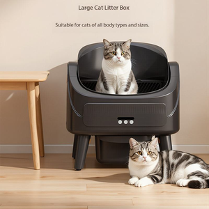 <span class=keywords><strong>Litière</strong></span> pour chat intelligente en plastique rond PP écologique de grande taille, <span class=keywords><strong>à</strong></span> nettoyage automatique et facile <span class=keywords><strong>à</strong></span> nettoyer, vente chaude - Product Image 1