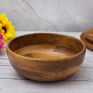 Bol en bois écologique fini à la main, magnifique, pour servir des fruits secs, des noix, des chocolats, des biscuits, des collations, style américain - Product Image 5