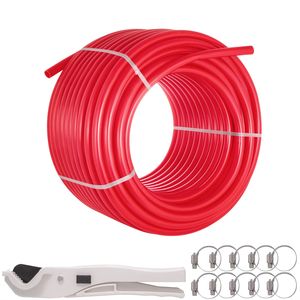 Tubo PEX Durevole da 5/8 Pollici x 500 Piedi con Barriera O2 EVOH Rossa B per Riscaldamento a Pavimento Radiante, Tubi e Flessibili in Plastica Flessibili per Impianti Idraulici Residenziali - Product Image 1