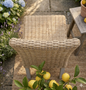 Modern Handmade Natural Rattan Wicker <b>Dining</b> <b>Chair</b> With Wood Legs Durable Eco Friendly Weaving Armless <b>Chair</b> For Home Restaurant - Product Image 5