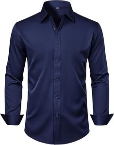 เสื้อเชิ้ตผู้ชาย Aero Formal แขนยาว ยืดได้ ไม่ยับ ทรงปกติ สีพื้น ธุรกิจลำลอง งานแต่งงาน ติดกระดุม รุ่น 2026 - Product Image 1