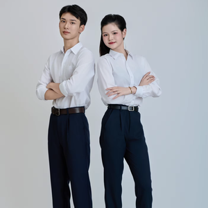 Chemise blanche à manches longues pour enfants, garçons et filles, polyester/coton, collège, Vietnamienne FMF, en stock - Product Image 1
