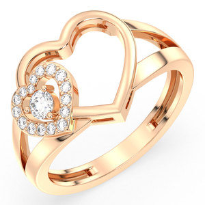 แหวนเพชรโมอิสซาไนต์รูปหัวใจ REYES Sparkling Love รับรองโดย GRA เงินแท้ 925 สำหรับผู้หญิง เหมาะสำหรับการขอแต่งงาน - Product Image 2