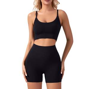 Vêtements de fitness femme 2026 – Ensemble de yoga sans couture, tenue de sport 2 pièces, ensemble de gym, ensembles de yoga courts - Product Image 2
