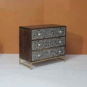 ILAHI's Bone Inlay <b>Drawer</b> Modern Design Agate Detailing <b>Storage</b> Portable Home Furniture - Product Image 2
