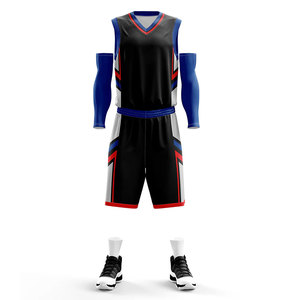 Men's Sublimated Basketball Uniform V-Neck Sleeveless Jersey With Matching <b>Shorts</b> Moisture Wicking Athletic Fit All Seasons - Product Image 1