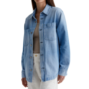 Veste en jean slim pour femmes, coupe régulière, lavée, manteau moderne, fournisseur en gros, fabrication OEM ODM - Product Image 6
