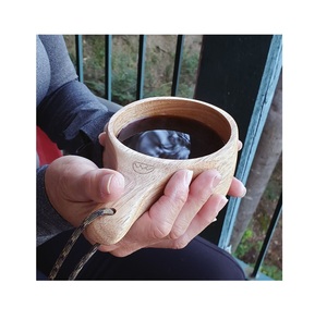 แก้วกาแฟไม้เนื้อแข็ง แก้วไม้ธรรมชาติทำมือ ดีไซน์เรียบง่าย เป็นมิตรกับสิ่งแวดล้อม สำหรับดื่มชา กาแฟ - Product Image 1