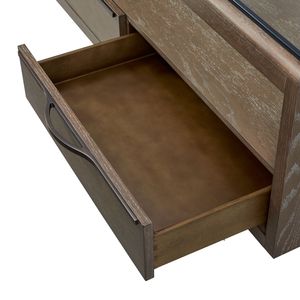 Tavolino da Cocktail con Piano in Vetro Cacao, Tavoli da Caffè Eleganti dal Design Raffinato - Product Image 6