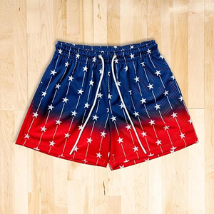 Men's Gradient <b>Stars</b> Print Basketball Shorts Drawstring Closure Breathable Mesh Casual Sport Shorts - Product Image 4