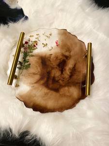 Handmade Resin <b>Tray</b> with Handles: Engagement & <b>Vanity</b> Decor Customizable Resin Serving/<b>Vanity</b> <b>Tray</b> - Product Image 5