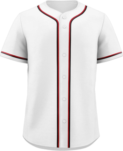 Maillot de baseball noir pour homme, manches courtes, boutons sur le devant, maille respirante, impression sublimée, coupe régulière adulte, toutes saisons, sport - Product Image 2