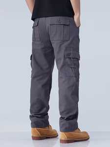Hot Sale Men's Cargo <b>Trouser</b> Pent 100% Cotton High Quality Workwear <b>Trouser</b> Durable With 6 Pockets Full-Length Custom Logo - Product Image 3