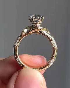 Bague élégante pour homme en argent sterling 925 avec halo de moissanite, plaqué rhodium, coupe brillante, style hip-hop, bijoux fins, exquis - Product Image 2