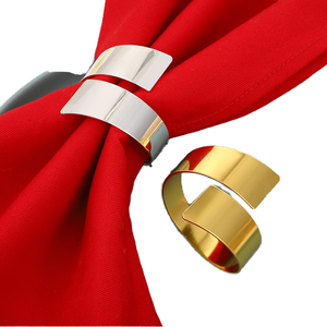 Anneau de serviette en métal de luxe moderne avec boucle pour foulard en soie pour mariages et hôtels - Product Image 1