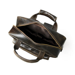 Sac à dos pour ordinateur portable en cuir véritable avec logo personnalisé, sac à dos de voyage en cuir véritable pour hommes et femmes - Product Image 5