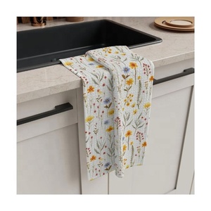 Approvisionnement d'usine à motifs floraux brodés simples pas chers en gros de bonne qualité en vrac meilleure vente de torchons en coton de l'Inde - Product Image 1