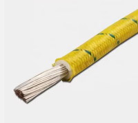 Fil de Moteur 00C 600V 8AWG en Cuivre Étamé Toronné avec Gaine en Caoutchouc Silicone et Tresse en Fibre de Verre