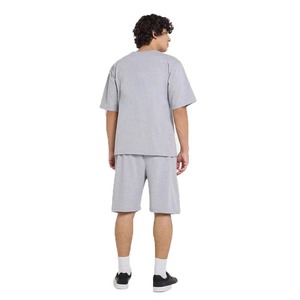 Men's Striped Cotton Knitted T-<b>Shirt</b> And Shorts Set Casual Summer Wear Breathable White - Product Image 3