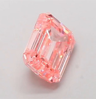 Diamants roses fantaisie de qualité émeraude cultivés en laboratoire, certifiés IGI CVD HPHT, clarté VS/VVS, 0,8-2 carats, pour la fabrication de bijoux (vente en gros)
