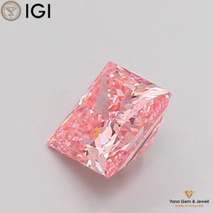 Diamante Cultivado en Laboratorio con Certificado IGI, Corte Princesa, Color Rosa Intenso, Claridad VS1, 1.50 Quilates, para Anillo de Compromiso Clásico - Product Image 5