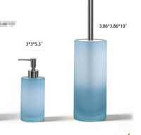 Accessoires de salle de bain en résine, distributeur de lotion, porte-brosse de toilette, ensemble de 2 pièces, design pour comptoir, cuisine, hôtel