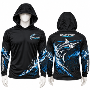 Custom Printed LOGO Breathable Long Sleeve Dry-Fit Fishing <b>Shirt</b> Quick Dry UV Protection UPF 50 Durable Spandex/Polyester Men's - Product Image 1
