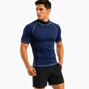 <b>Men's</b> Sleeve <b>Compression</b> T <b>Shirt</b> Breathable Quick Dry Slim Fit Sports Top Workout Training Tee - Product Image 4