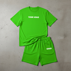 OEM Manufacturer's Custom Men's T Shirt and Shorts 2-Piece Set Summer Casual Logo Printed Clothing Customized Logo Printing - Product Image 5