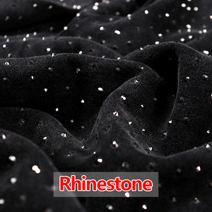 Unisex Black Rhinestone Joggers With Glitter Dot Print Elastic Waist Full Length Casual <b>Pants</b> For Adults Autumn Wear - Product Image 5