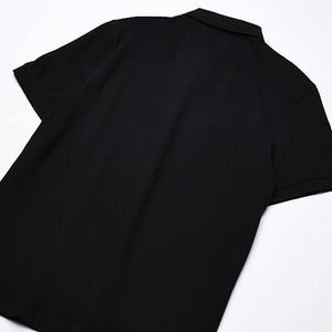 Camiseta Polo Negra de Manga Corta para Hombre, Mezcla de Algodón, Textura Suave, Proveedor de Exportación al por Mayor - Product Image 3