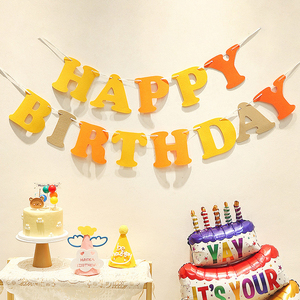 Décorations de <span class=keywords><strong>joyeux</strong></span> <span class=keywords><strong>anniversaire</strong></span> JUXINDA, bannières de lettres, costumes, accessoires <span class=keywords><strong>photo</strong></span> pour fêtes de bébés et d'enfants, mise en scène - Product Image 3