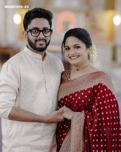 Ocassional wear Soft Lichi Silk with Jacquard work All-Over Butti & Paisley Design Pallu Saree-Jacquard work Blouse Saree <b>Love</b> - Product Image 6