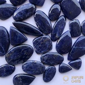 Pierres précieuses Jaipuri : Sodalite bleue naturelle, cabochons de taille libre, 20mm et 30mm, pour la création de bijoux, qualité supérieure, pour grossistes. - Product Image 3