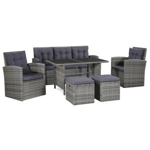 Juego de sofás gris y gris oscuro para muebles de patio - Product Image 1