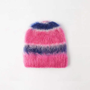 Mohair Beanies Elastic Fit Winter <b>Accessory</b> For Travel Sports And Casual Fashion Smooth Mohair Beanies - Product Image 4